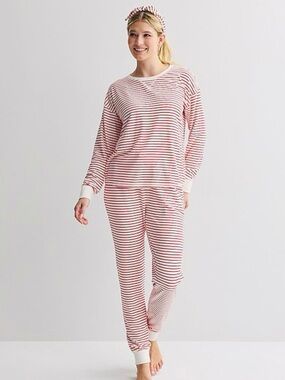 Sonoma Red & White Striped Long-Sleeve Pajama Set